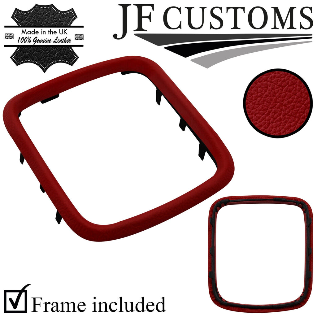 D RED ITALIAN LEATHER AUTOMATIC GEAR SURROUND TRIM FOR MERCEDES W169 04-12