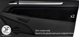 PURPLE STITCH 2X DOOR CARD TRIM SUEDE COVERS FOR VAUXHALL OPEL ASTRA H MK5 3DR