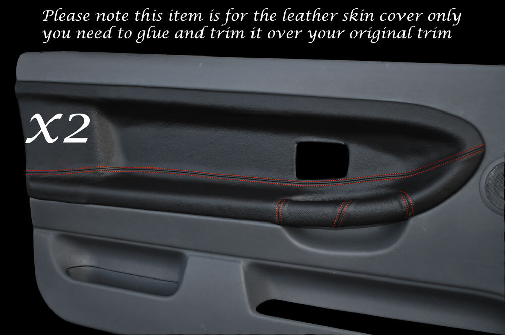 ORANGE  STITCH 2X FRONT DOOR CARD COVERS FITS BMW E36 COUPE & CONVERTIBLE 91-98