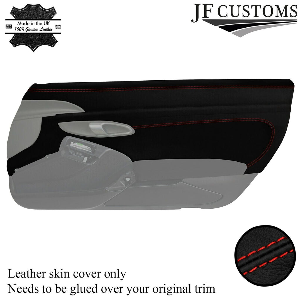 RED STITCH 2X FRONT DOOR CARD TRIM COVERS FITS PORSCHE CARRERA 911 11-19