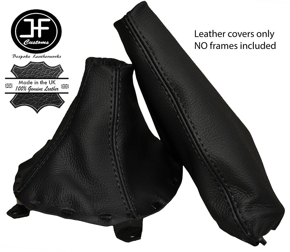 BLACK STITCH LEATHER MANUAL GEAR & HANDBRAKE GAITER FITS MAZDA RX-7 1991-2001