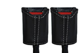 grey stitch FITS MINI CLASSIC ROVER COOPER AUSTIN 2X SEAT BELT STALK COVERS