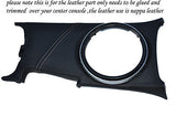white stitch FITS MAZDA RX8 CENTRE CONSOLE GEAR SURROUND COVER LEATHER 2003+