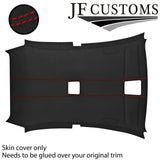 RED STITCH D GREY SUEDE ROOF HEADLINER COVER FOR BMW E81 04-13 HATCHBACK 3DR