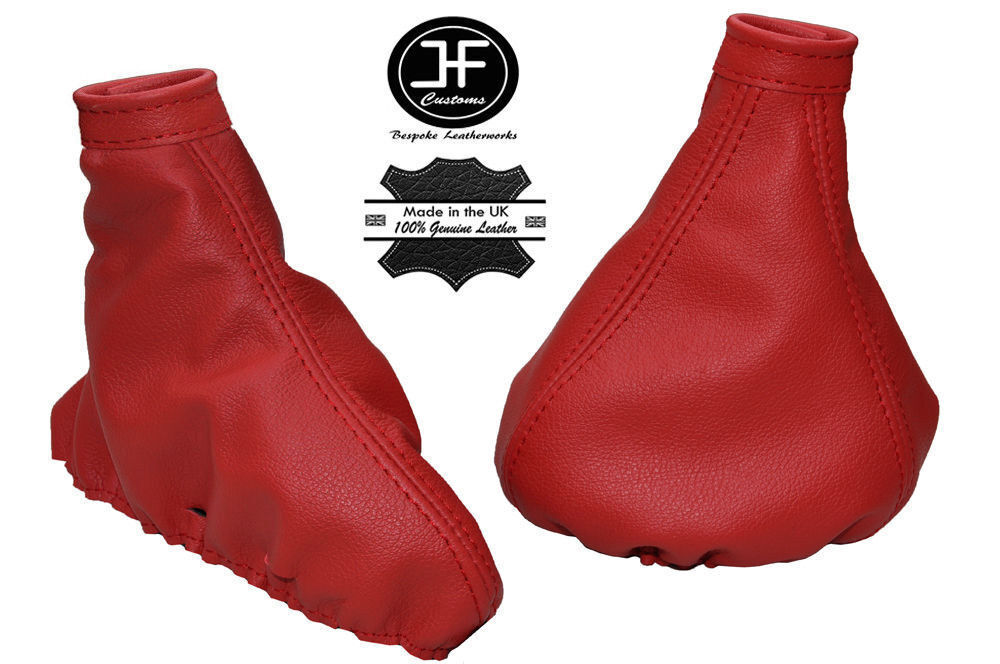 RED GENUINE LEATHER GEAR&HANDBRAKE GAITER SET FOR ALFA ROMEO BRERA 2005-2010