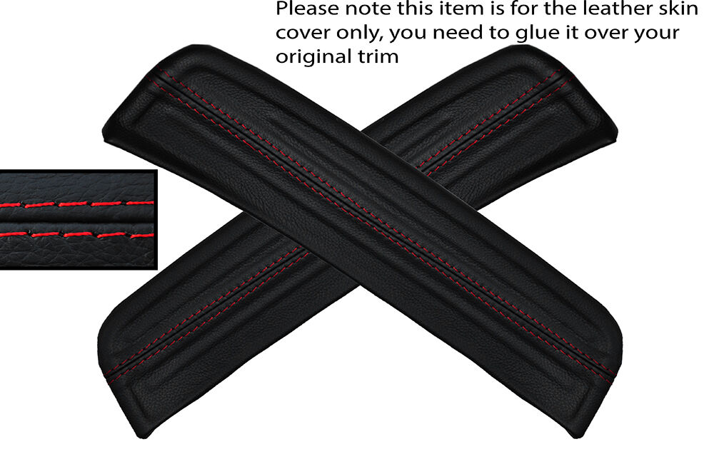 RED STITCHING 2X REAR DOOR SILL TRIM SKIN COVERS FITS HONDA ACCORD MK7 03-07