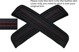 RED STITCHING 2X REAR DOOR SILL TRIM SKIN COVERS FITS HONDA ACCORD MK7 03-07