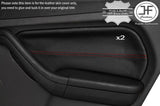 RED STITCH 2X REAR DOOR CARD TRIM COVERS FITS FORD FOCUS MK3 08-11 5 DOOR