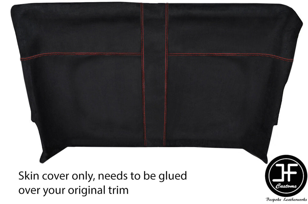 RED STITCH FRONT ROOF HEADLINING LUXE SUEDE COVER FOR LAND ROVER DEFENDER 90