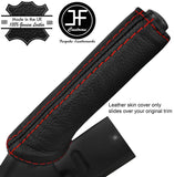 RED STITCH TOP GRAIN LEATHER HANDBRAKE HANDLE COVER FITS SMART ROADSTER 03-05