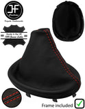RED STITCH LEATHER MANUAL GEAR GAITER+PLASTIC FRAME FITS KIA SOUL 2014-2019