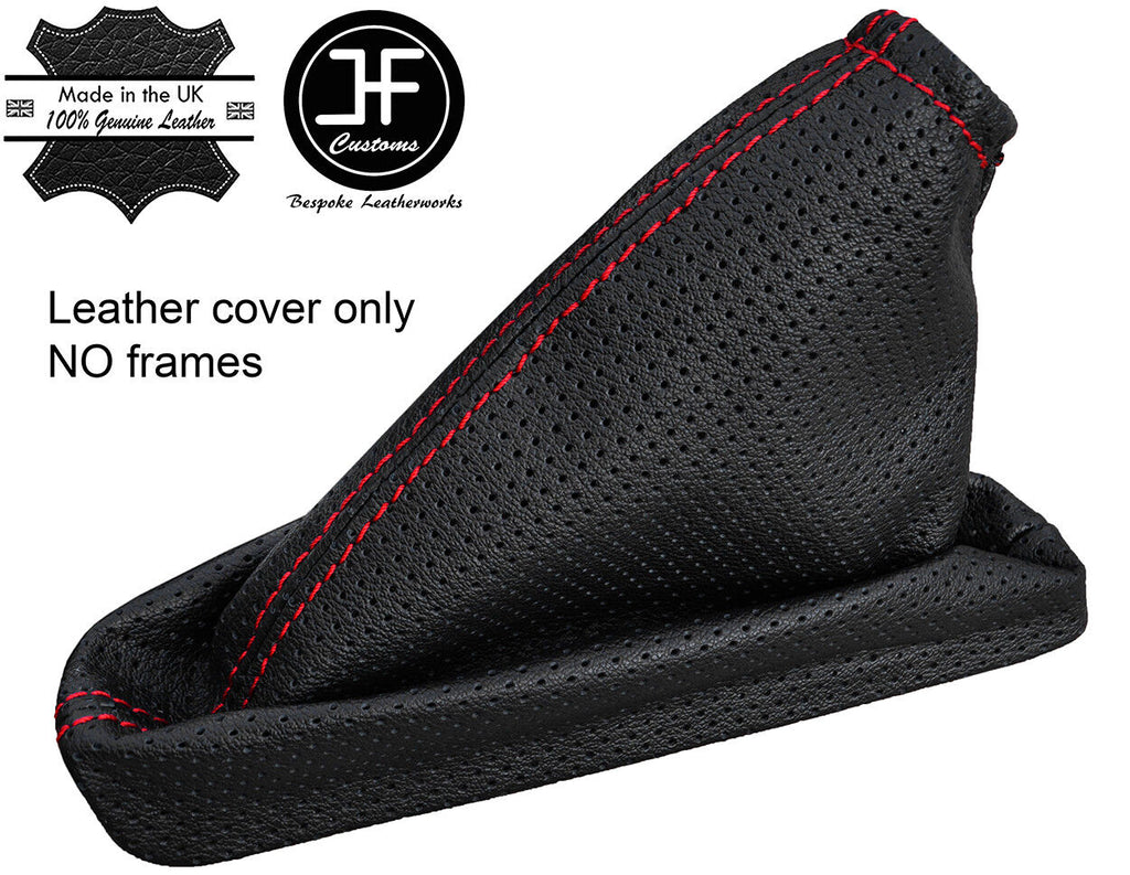 RED STITCH PERFORATED LTHR HANDBRAKE GAITER FOR LAND ROVER FREELANDER 2 06-14