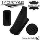 BLACK STITCH LEATHER AUTO GEAR + PLASTIC FRAME FITS VAUXHALL ASTRA G MK4 98-04