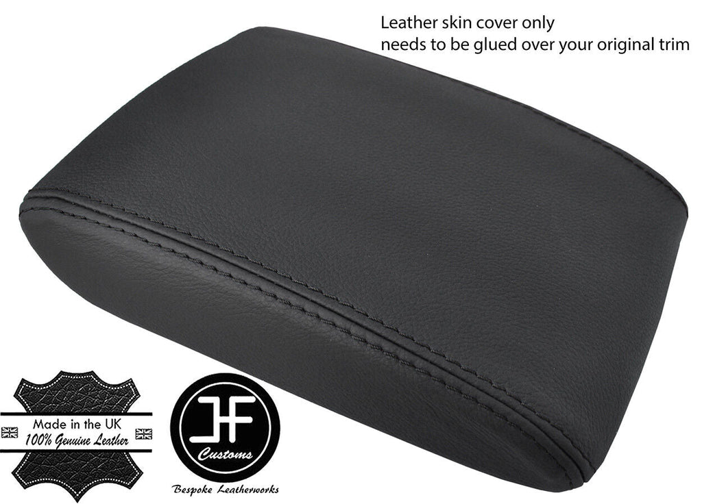 BLACK STITCH ARMREST REAL LEATHER COVER FITS SUBARU IMPREZA WRX STI 2015-2018