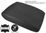 BLACK STITCH ARMREST REAL LEATHER COVER FITS SUBARU IMPREZA WRX STI 2015-2018