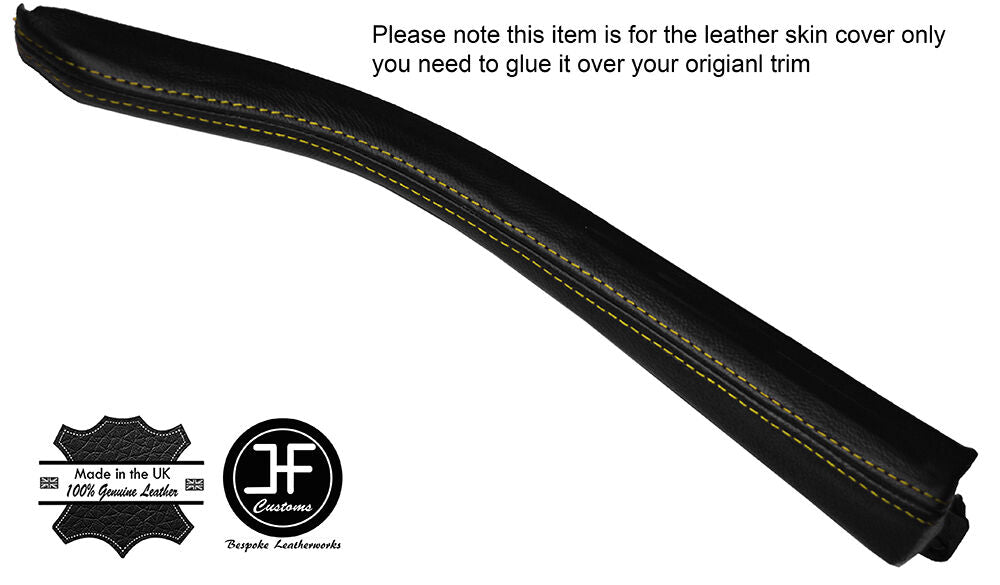 YELLOW STICH 1X CENTER CONSOLE SIDE TRIM LEATHER COVER FITS BMW 5 SERIES F10 F11