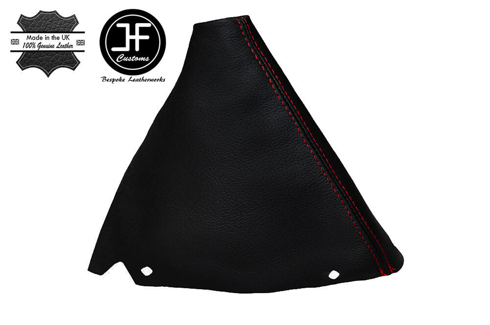 RED STITCH FITS PEUGEOT 307 2000-2008 LEATHER GEAR  GAITER BLACK COVER GAITOR