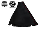 RED STITCH FITS PEUGEOT 307 2000-2008 LEATHER GEAR  GAITER BLACK COVER GAITOR