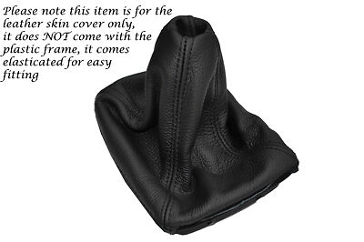 BLACK LEATHER FITS MERCEDES W639 VITO MK2 VIANO 115 116 CDI GEAR BLACK GAITER
