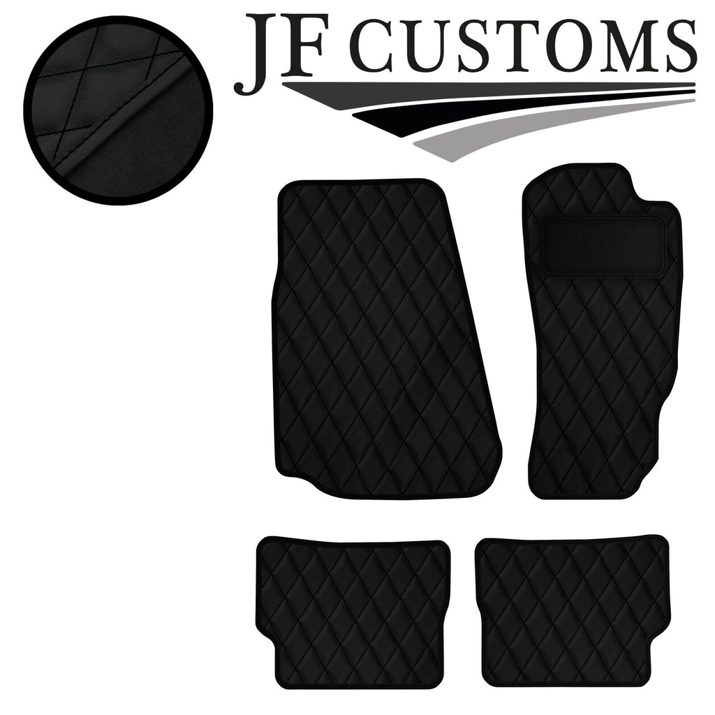 BLACK DIAMOND STITCH VINYL 4X TAILORED FLOOR CARPETS FOR MAZDA RX8 03-12 JF1