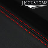 RED STITCH LEATHER 2X FULL FRONT DOOR COVERS FOR BMW E46 CONVERTIBLE COUPE 98-05