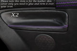 PURPLE STITCH 2X REAR DOOR CARD SKIN COVERS FITS VW GOLF MK4 IV JETTA 98-05 3DR