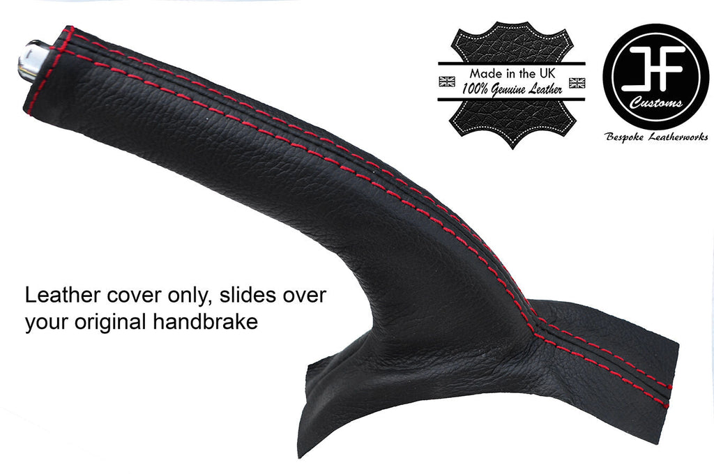 RED STITCH LEATHER HANDBRAKE GAITER FITS MAZDA 323F 323 F 1998-2004 CUSTOM NEW