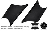 BLACK STITCH 2X A PILLAR SIDE TRIM LEATHER COVERS FITS VW CADDY MK3 2005-2015