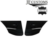 BROWN STITCH PERFORATED LEATHER 2X REAR DOOR HANDLE TRIM+COVER FOR BMW E90 E91