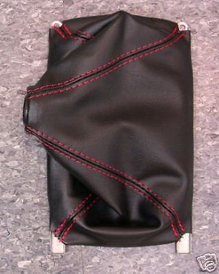 FITS HONDA INTEGRA GENUINE LTHR GEAR GAITER COVER RED STITCH CUSTOM NEW