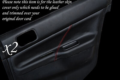 RED STITCH FITS  MITSUBISHI LANCER EVO 7 8 9 VII VIII IX 2X REAR DOOR  COVERS