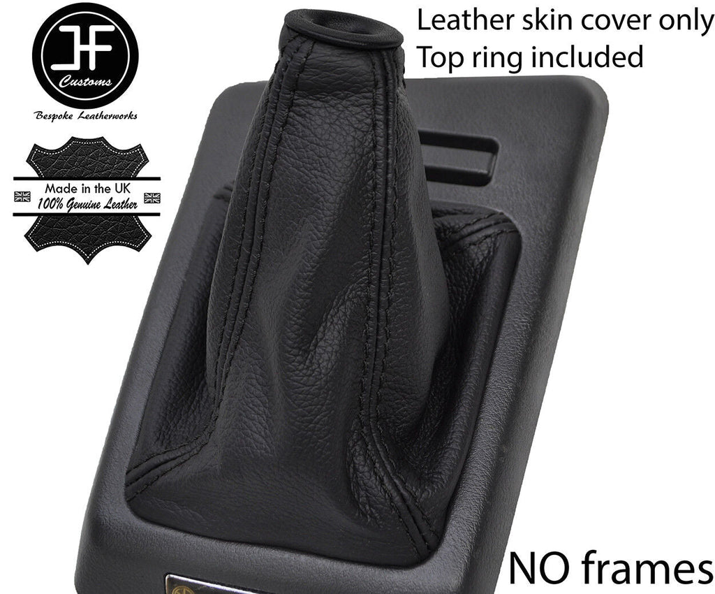 BLACK STITCH TOP GRAIN REAL LEATHER GEAR GAITER FITS VW CORRADO 1988-1995