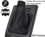 BLACK STITCH TOP GRAIN REAL LEATHER GEAR GAITER FITS VW CORRADO 1988-1995
