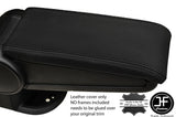 BLACK STITCHING REAL LEATHER ARMREST LID COVER FITS VW BEETLE 2011-2016