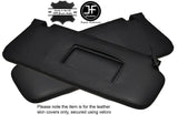 BLACK STITCH 2X SUN VISORS LEATHER COVERS FITS BMW 5 SERIES F10 F11 2010-2016