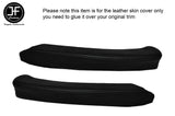 BLACK STICH 2X DASH DASHBOARD TRIM LEATHER COVERS FITS PEUGEOT 407 COUPE 04-10