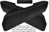 BLACK STITCH 2X FRONT DOOR ARMREST LEATHER SKIN COVERS FITS ROVER SD1 CUSTOM NEW
