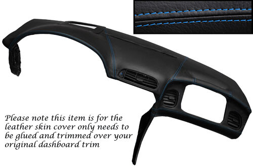 BLUE STITCH FITS CORVETTE C5 1997-2004 TOP DASH DASHBOARD LEATHER COVER ONLY