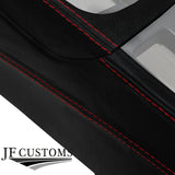 RED STITCH LEATHER FULL CENTRE CONSOLE COVER FOR AUDI A4 B8 2008-2015 CUSTOM NEW
