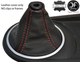 RED STITCH FITS HYUNDAI TIBURON COUPE 2002-2008 GEAR GAITER REAL LEATHER