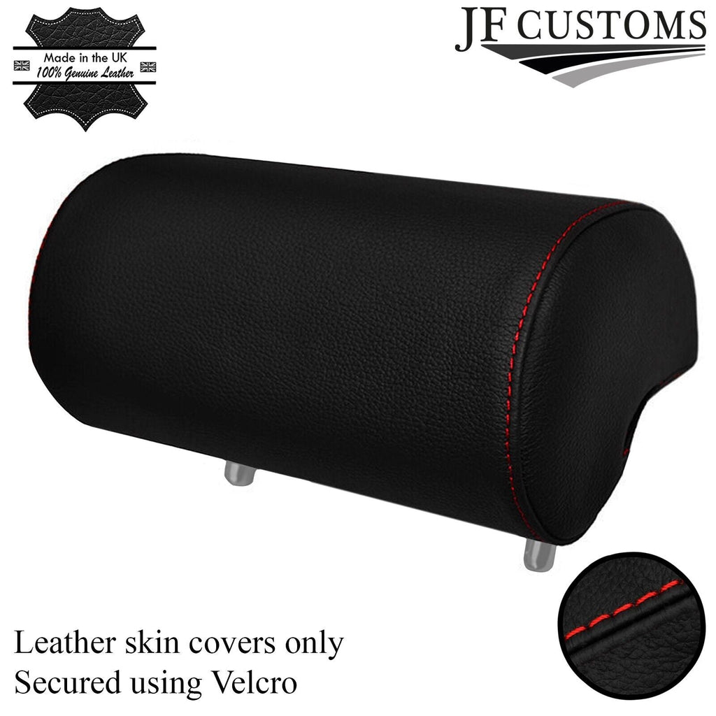 RED STITCH 1X REAR CENTER HEADREST LEATHER COVER FITS AUDI A3 8P S3 03-12