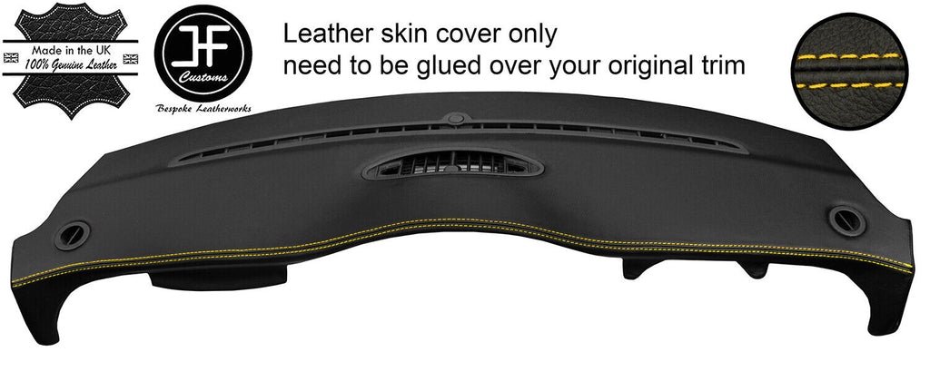 YELLOW STITCH TOP DASH LEATHER COVER FOR BMW MINI R50 R52 R53 04-06 FACELIFT