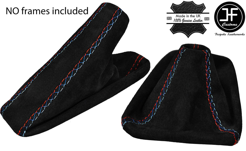 RED STITCH SUEDE GEAR & HANDBRAKE GAITER FITS BMW Z3 95-04 TRI CROSS STITCHING