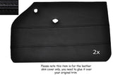 BLACK STITCH 2X FRONT FULL DOOR CARD SKIN COVERS FITS HUMBER SCEPTRE MK1 MK2