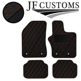 ORANGE DIAMOND STITCH VINYL 4X TAILORED FLOOR CARPET FOR JEEP RENEGADE 15-21 JF1