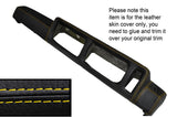 YELLOW STITCH DASH DASHBOARD LEATHER COVER FITS VAUXHALL CHEVETTE 1975-1984
