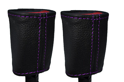 PURPLE STITCH 2X FRONT SEAT BELT STALK SKIN COVERS FITS NISSAN SKYLINE R34 98-02