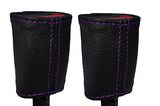 PURPLE STITCH 2X FRONT SEAT BELT STALK SKIN COVERS FITS NISSAN SKYLINE R34 98-02