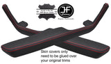 RED STITCH 2X FRONT DOOR HANDLE ARMREST TRIM LEATHER COVERS FITS BMW E9 68-75