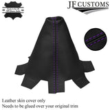 PURPLE STITCH FITS VW T5 TRANSPORTER CAMPER VAN 2010-2015 GEAR GAITER LEATHER